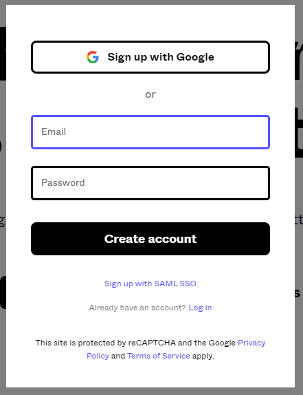 Figma account creation
