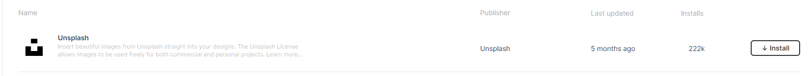 Install Unsplash plugin
