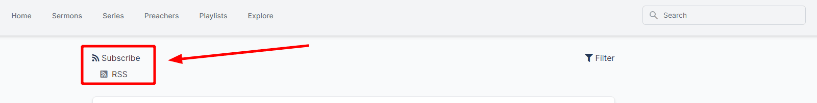 RSS subscribe example.