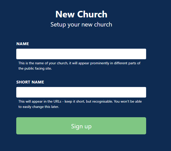 Create a church