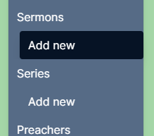 New sermon button