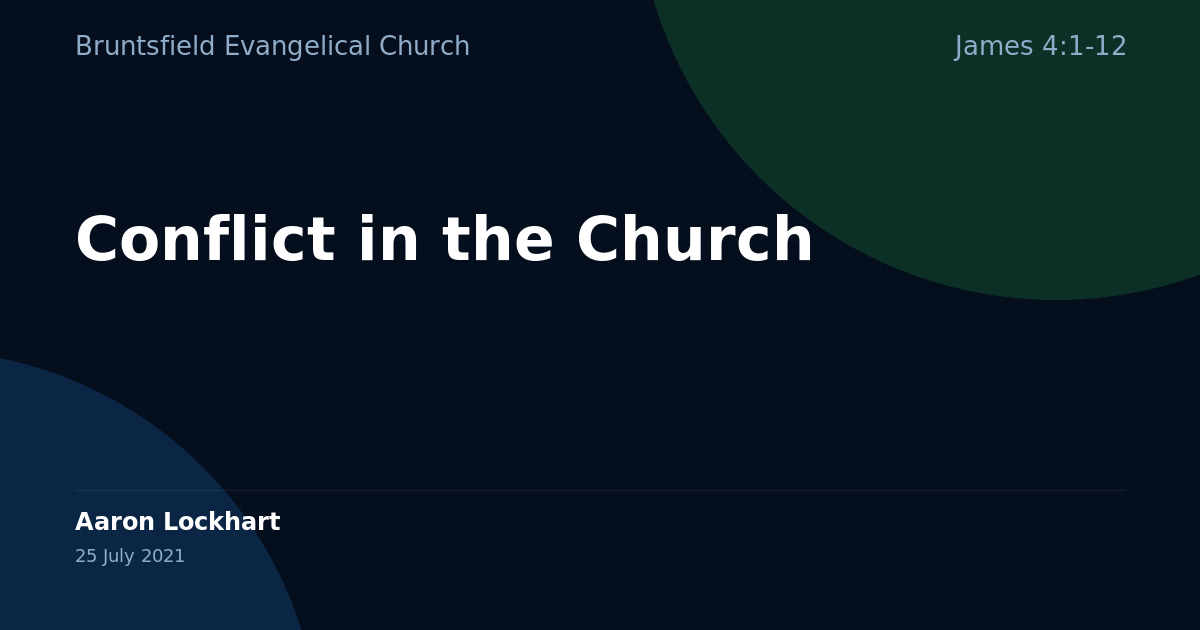 Conflict in the Church