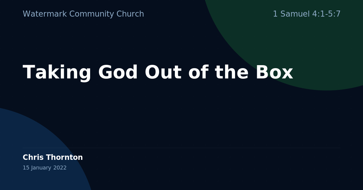 Taking God Out of the Box