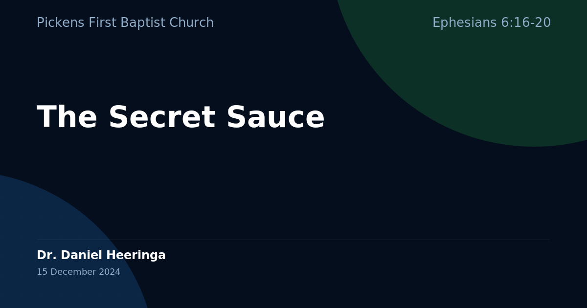 The Secret Sauce
